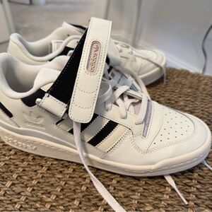 Adidas White and Black Forum Low sneakers